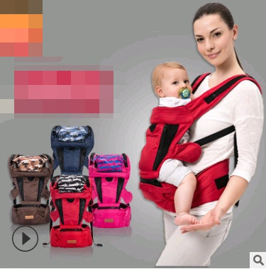 Baby sling multi-function baby waist stool front cross-holding bag four seasons breathable summer back-style holding baby artifact