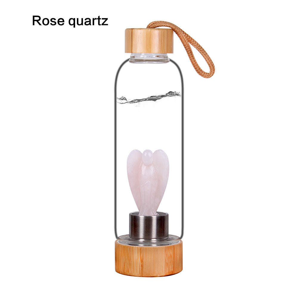 Decorative Energy Glass Tea Cup Sports Water Bottle