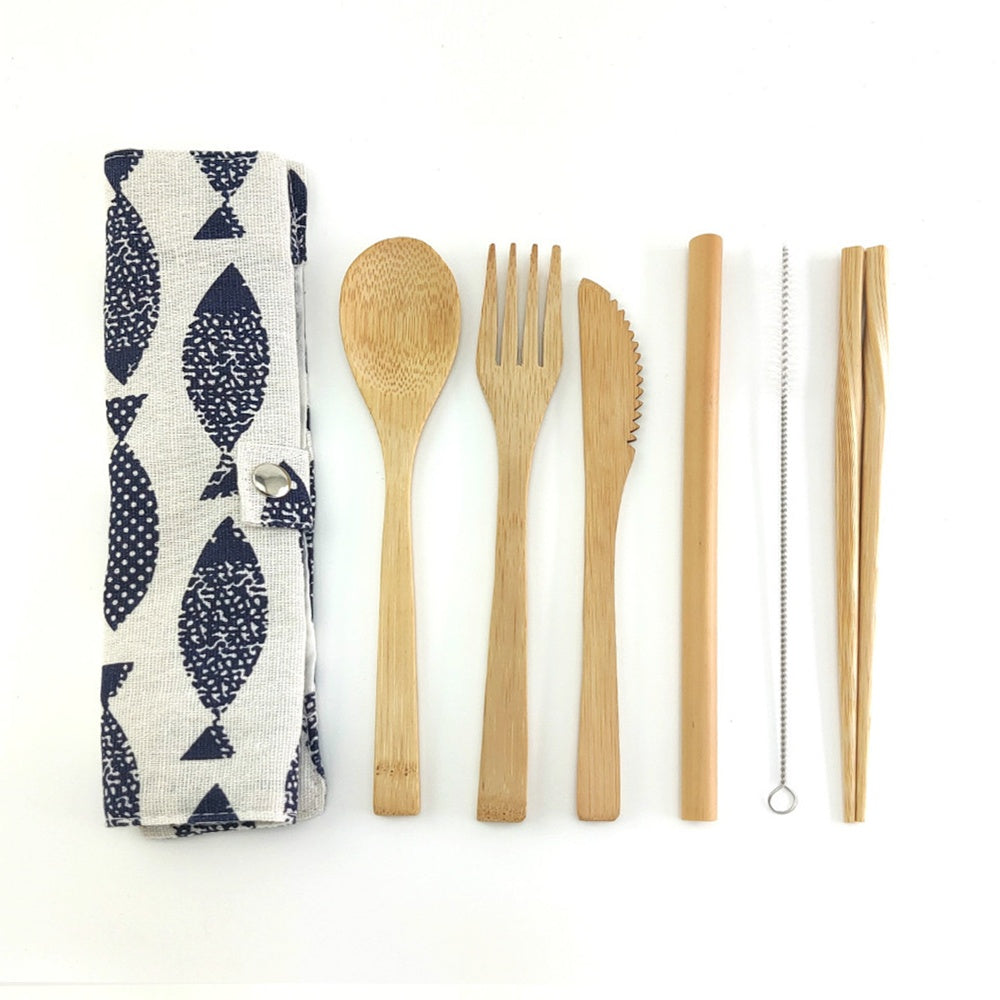 Bamboo cutlery set