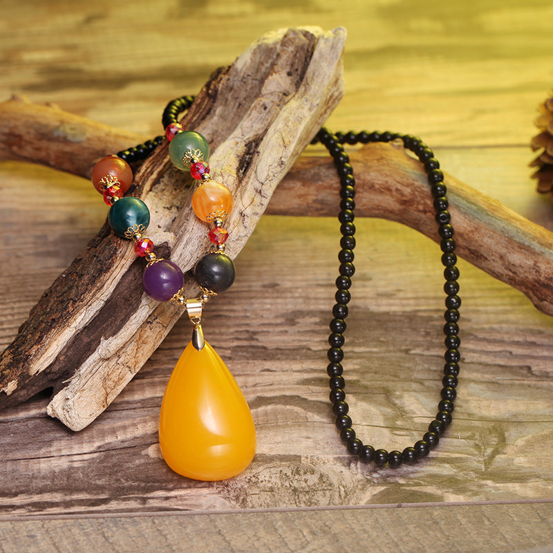 Beeswax pendant necklace