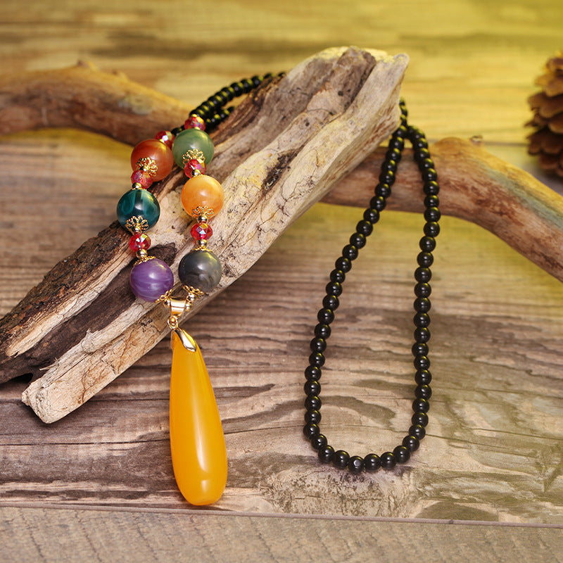 Beeswax pendant necklace