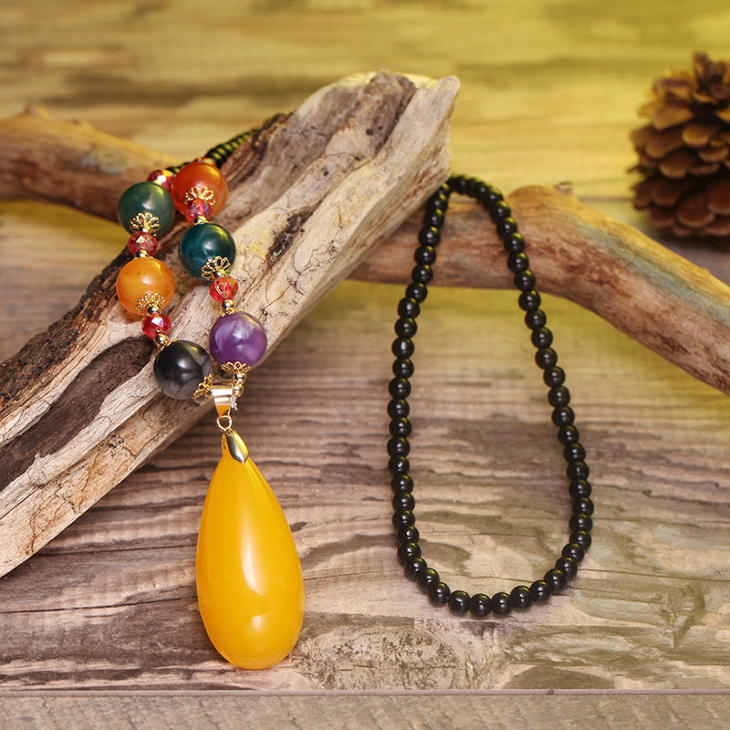 Beeswax pendant necklace