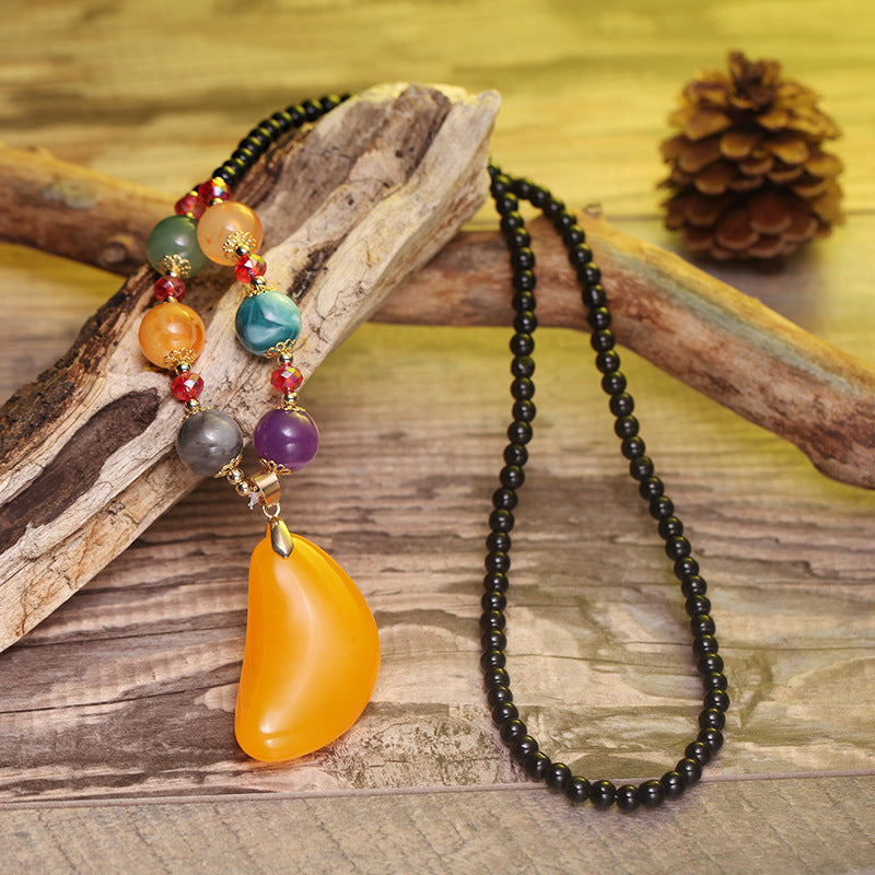 Beeswax pendant necklace