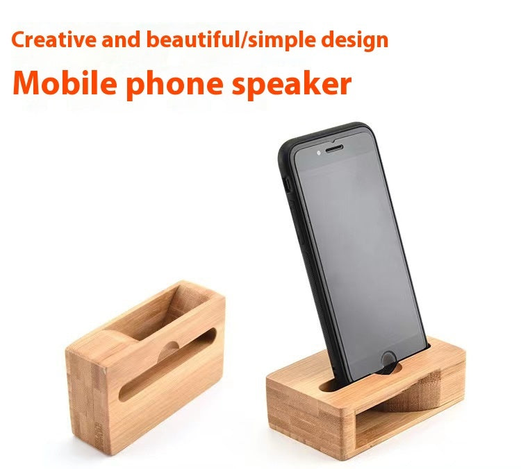 Bamboo Loudspeaker Multifunctional Bamboo Mobile Phone Bracket Base