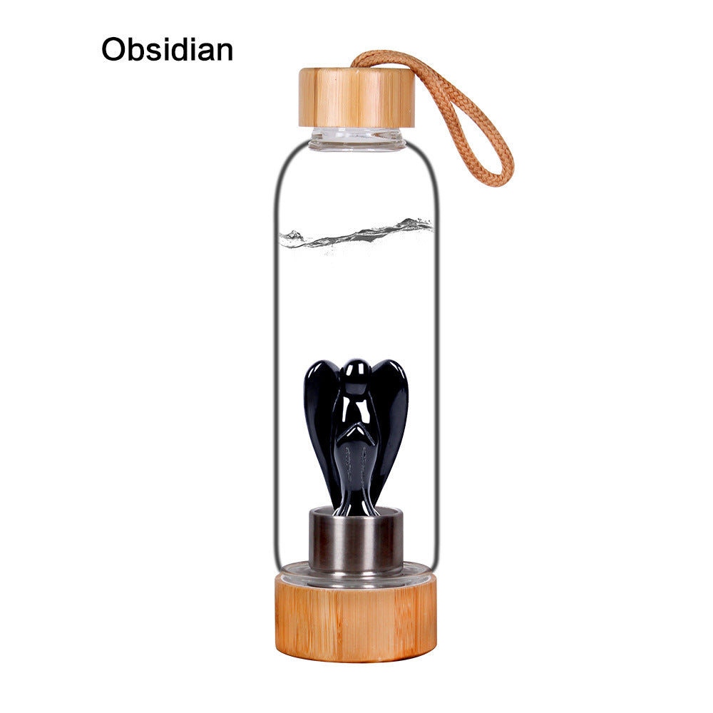 Decorative Energy Glass Tea Cup Sports Water Bottle