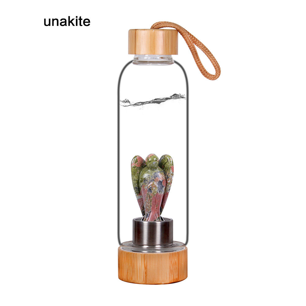 Decorative Energy Glass Tea Cup Sports Water Bottle