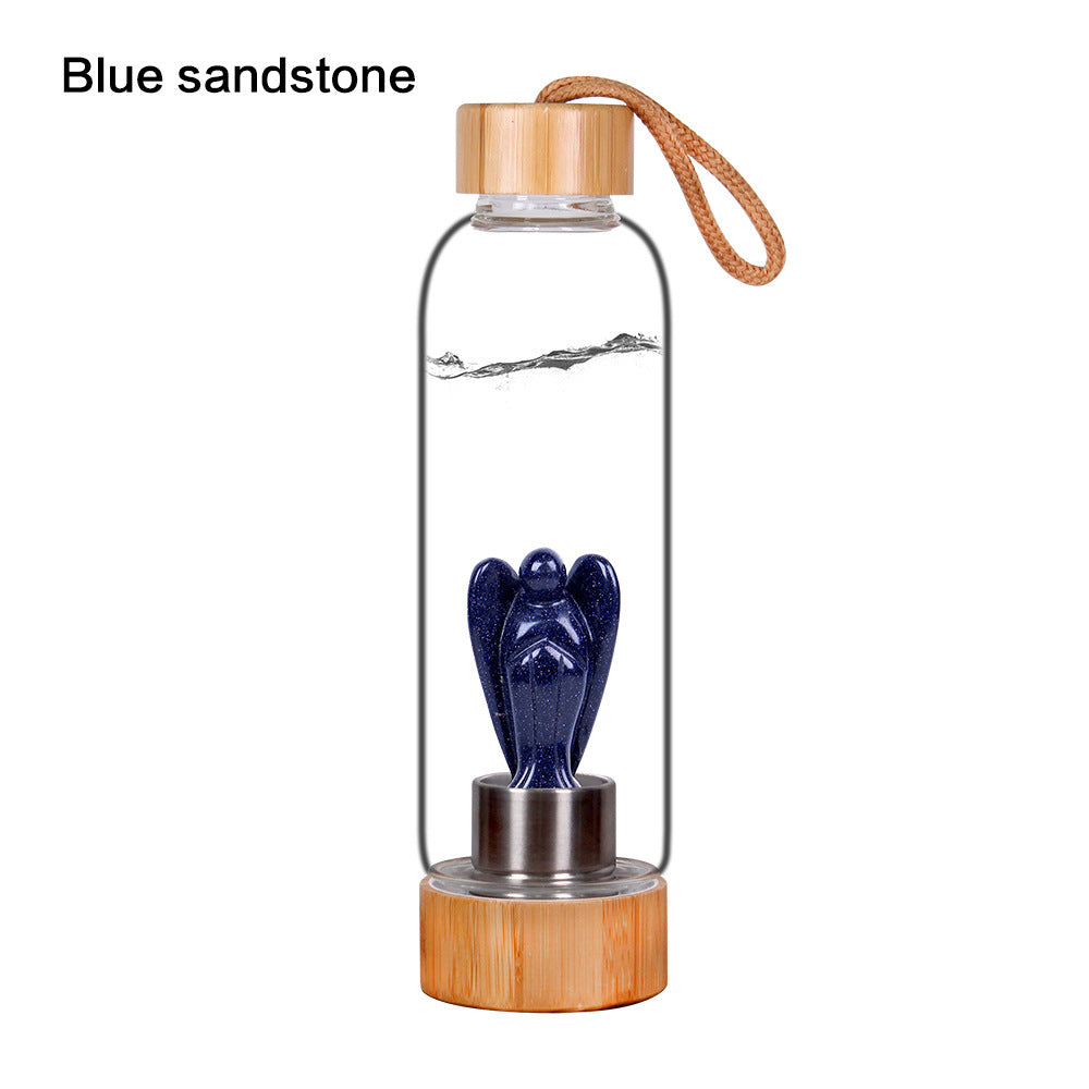 Decorative Energy Glass Tea Cup Sports Water Bottle